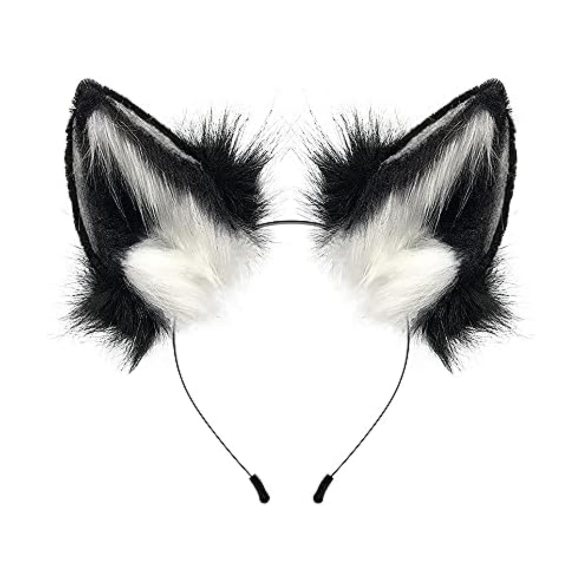 HAOAN Handmade Cat Fox Fur Ears Hairhoop Headwear Anime Party Halloween Costume Headband Hairband
