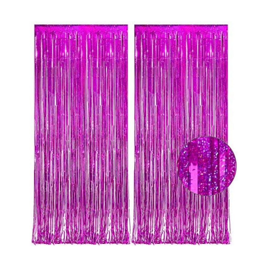 Magenta Tinsel Curtain Party Backdrop