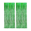 Green Tinsel Curtain Party Backdrop - 2 Packs