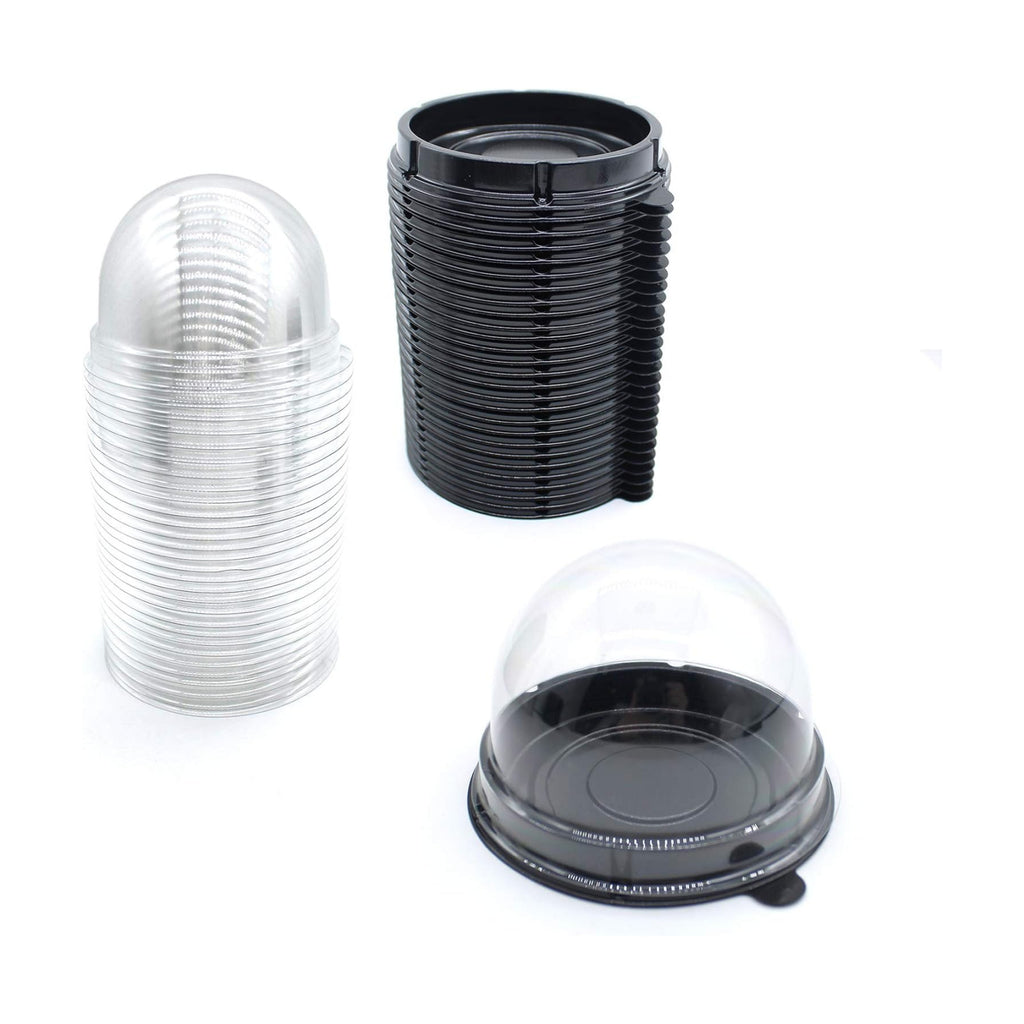 Clear Plastic Mini Cupcake Container,50 PC Desk Pet Containers