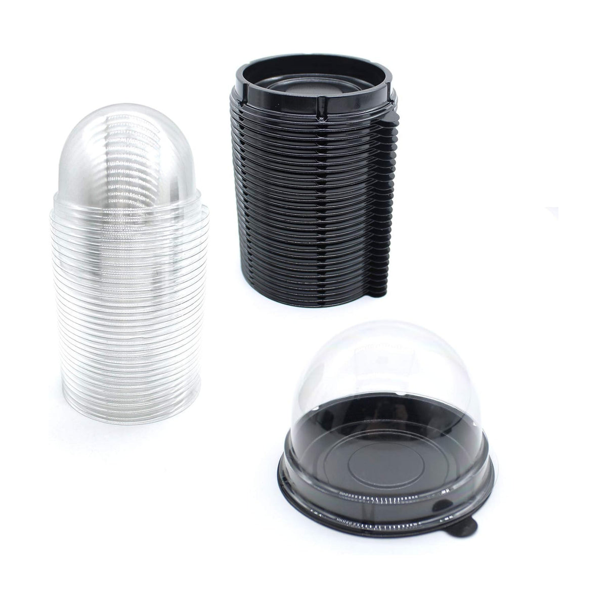 Clear Plastic Mini Cupcake Container,50 PC Desk Pet Containers