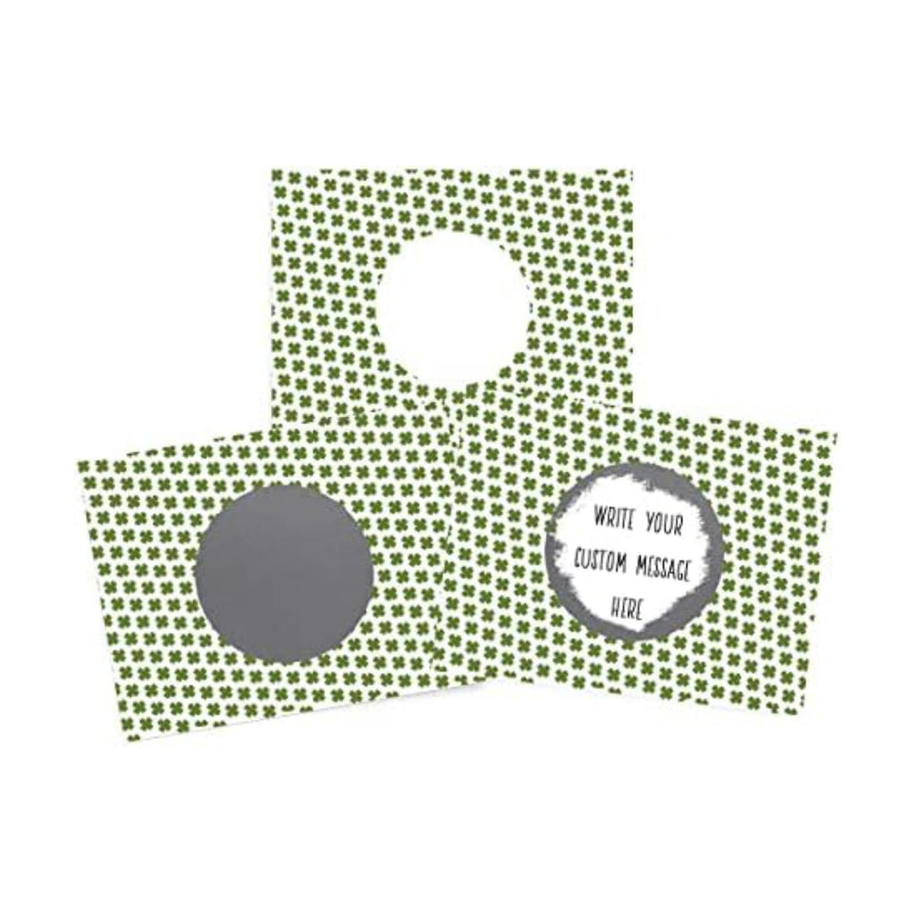 My Scratch Offs 20 Pack Clover St. Patrick's Day Make Your Own DIY Scratch Off Note Cards & Stickers for Teacher Rewards & Small Business Freebies