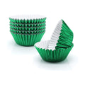 Green Foil Cupcake Liners,GOLF 100 Pack Metallic Baking Cups Standard Size