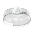 Top Shelf Elements Pie, Cheesecake Carrier for up to 10 in x 4 1/2 in cake. Two Sided Fashionable Stand Doubles as Five Section Serving Tray Perfect Taker Caddie for Travel (White)