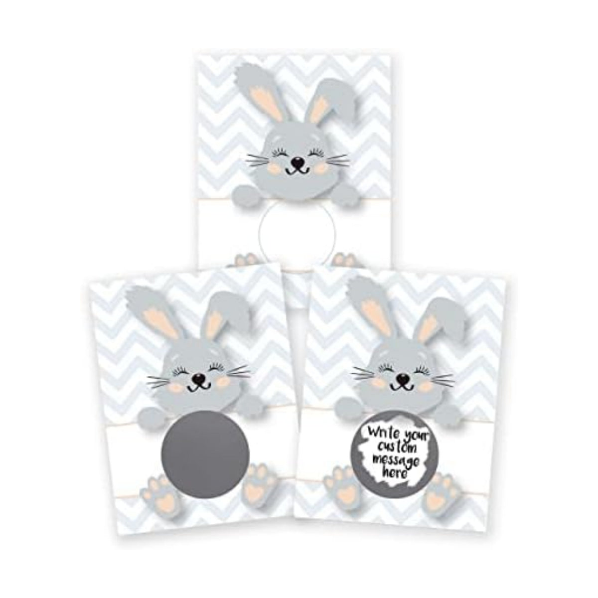 My Scratch Offs 20 Pack Funny Easter Bunny DIY Make Your Own Scratch Off Cards & Stickers. Perfect for Teacher Rewards, Business Promo Codes & Custom Message