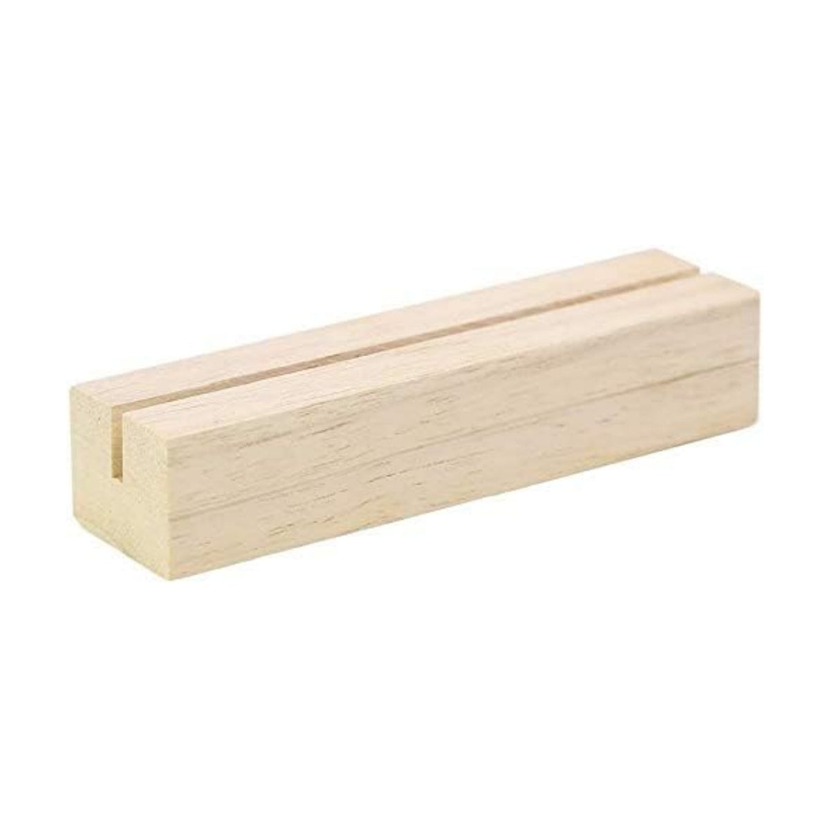 UNIQOOO 50 Pack Oak Wood Table Number Stands | 1/8” Thick Acrylic Sign Holders | Display Stands | Place Card Holder, Perfect for Retail Shop Wedding Dinner Party, Events Decoration, Retail Shop