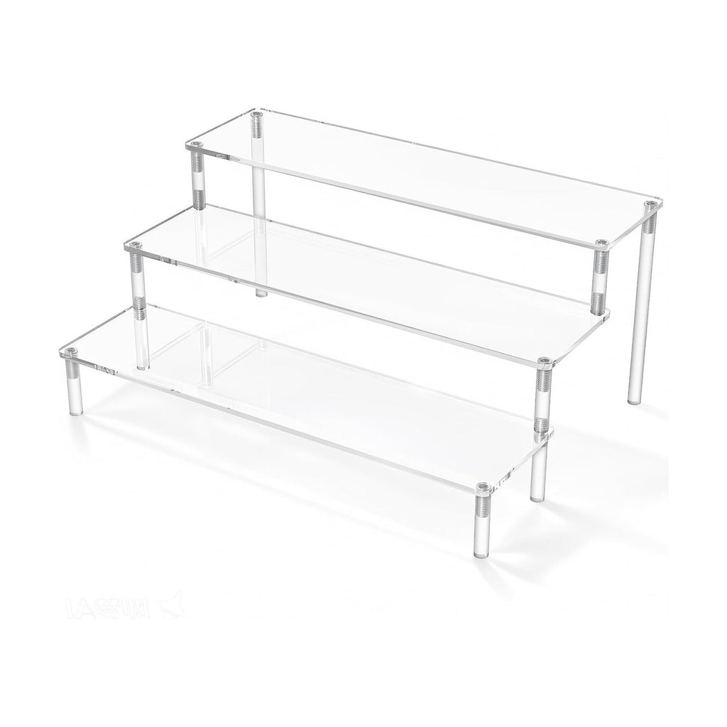 AZEAM Acrylic Display Riser, Clear Perfume Organizer, 3 Tier Cupcake Stand