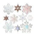Comais Christmas Snowflake Shaped Cookie Cutters Set Stainless Steel 10Pcs