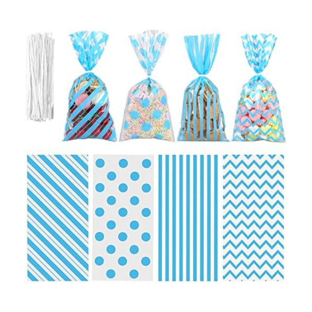 Aneco Blue Cellophane Bags 100 Pack 10.6 x 5.1 Inch