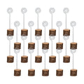 20 Pcs Wood Place Card Holders, Rustic Wood Table Number Holders Stands and 30 Pcs Kraft Place Cards, Wooden Name Cards Photo Holders for Wedding Party Sign Food Cards Label