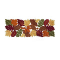 OWENIE Thanksgiving Runner, Fall Leaf Table Runner for Autumn Home Decorations, Fall Table Centerpieces, Embroidered Cutwork Farmhouse HarvestMaple Leaf Runner, 13 Inch x 36 Inch
