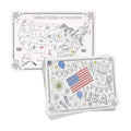 Iconikal Patriotic Coloring Placemats 22 Double-Sided 14x10