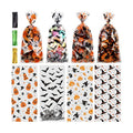 STEFORD Halloween Cellophane Bags,180 PCS Halloween Clear Cellophane Candy Gift Treat Bags for Party Favors Supplies