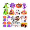 Max Fun 332PCS Halloween Crafts for Kids, Halloween Activities Foam Pumpkins for Crafts Stickers Gift Kits, DIY Art and Craft Set for Holiday Classroom Decorations Party Favors Supplies