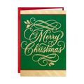 Hallmark Christmas Cards, 40-Pack with Envelopes (Green and Gold)