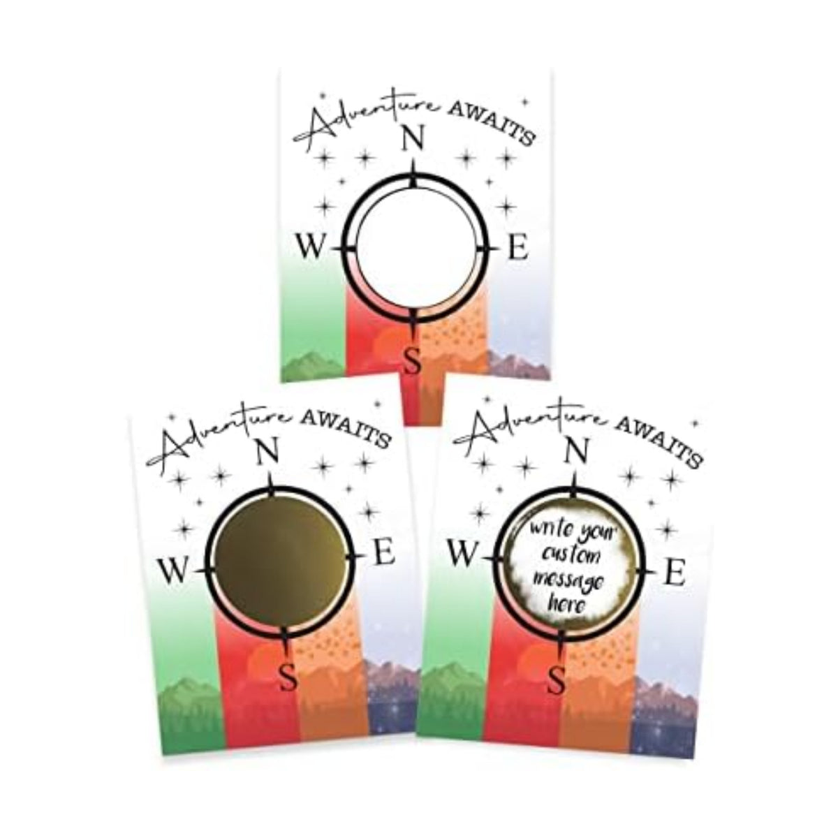 Make Your Own DIY Scratch Off ScratchNotes 20 Pack 3x4 Note Cards & Stickers Adventure Awaits