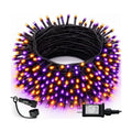 DAZZLE BRIGHT Halloween 300 LED String Lights, 100FT String Lights with 8 Lighting Modes, Halloween Decorations for Party Carnival Supplies, Outdoor Yard Garden Decor (Purple & Orange)