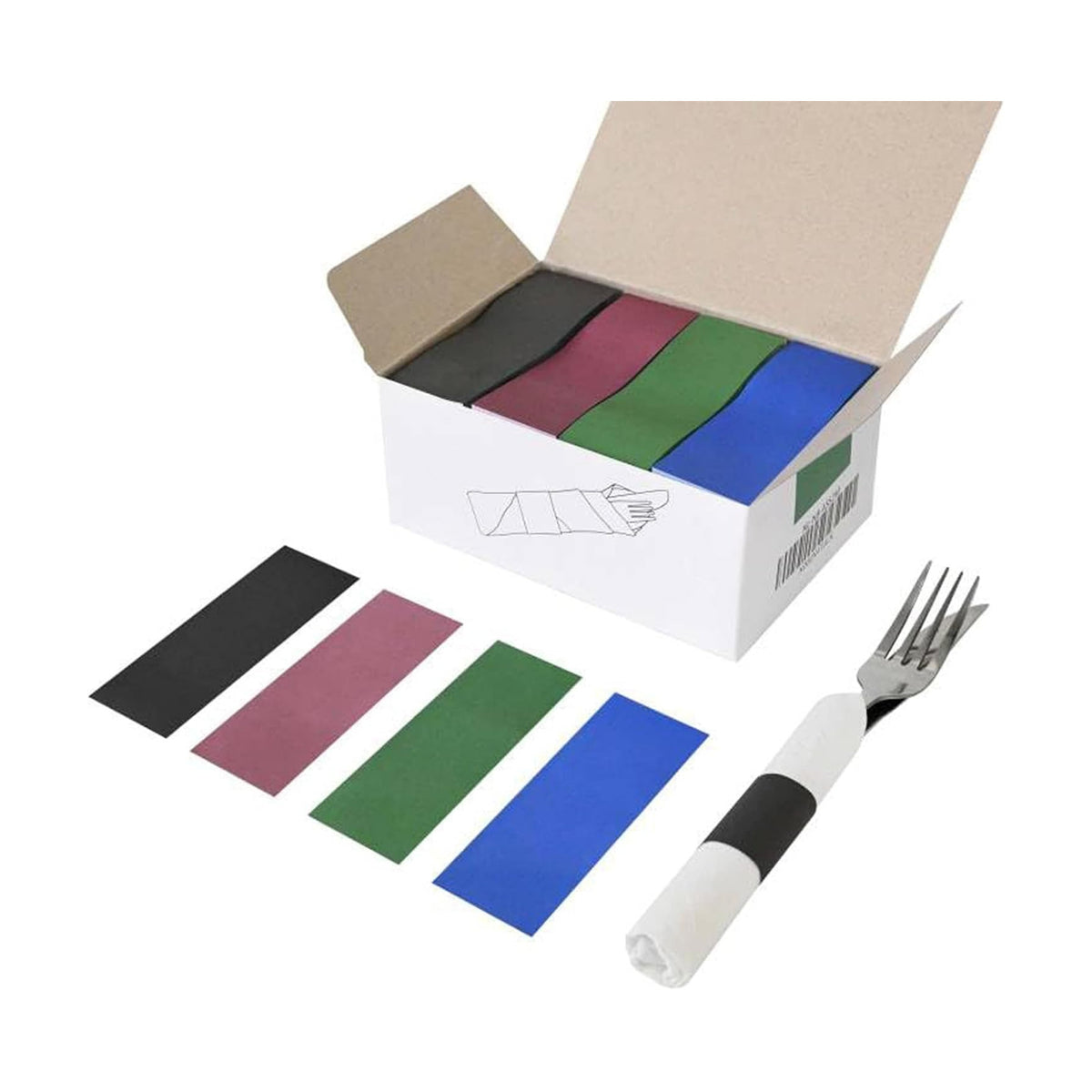 NATURALABEL Self-Adhesive Napkin Bands, Pack of 2,000, Assorted