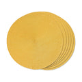 FunWheat Round Braided Placemats Set of 6 Table Mats for Dining Tables Woven Washable Non-Slip Place mats 15inch for Spring(Yellow, 6pcs)