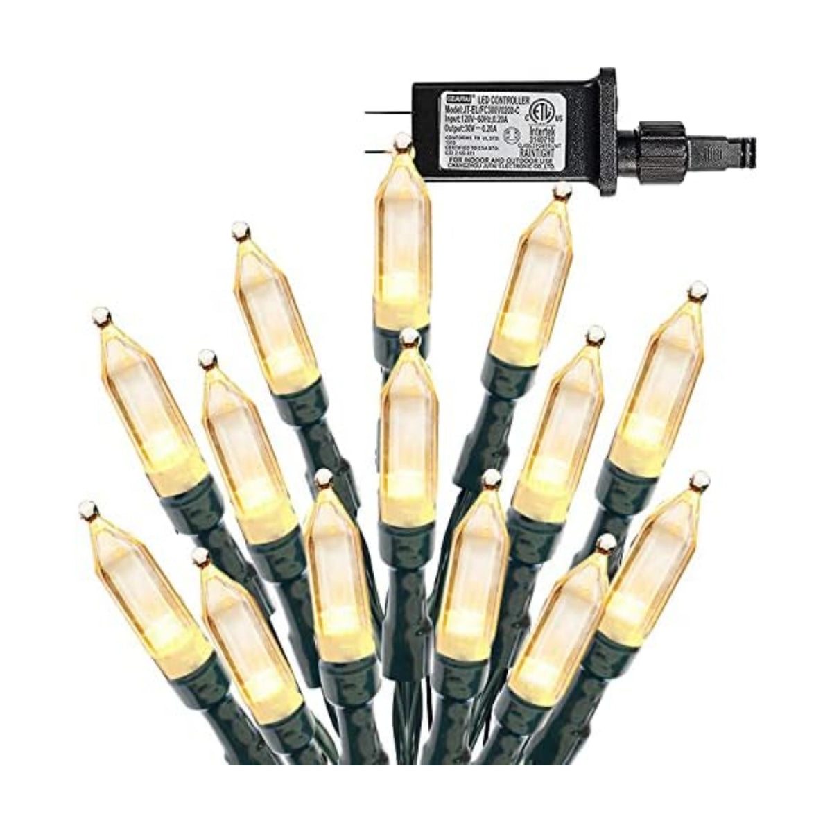 Dazzle Bright 200 LED Christmas Mini String Lights, 65FT Connectable Waterproof 8 Modes Fairy Lights for Indoor Outdoor Patio Garden Holiday Party Decorations (Warm White)