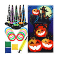 BBTO Halloween Toss Game Set, Inflatable Witch Hat Ring Toss Game for Teens