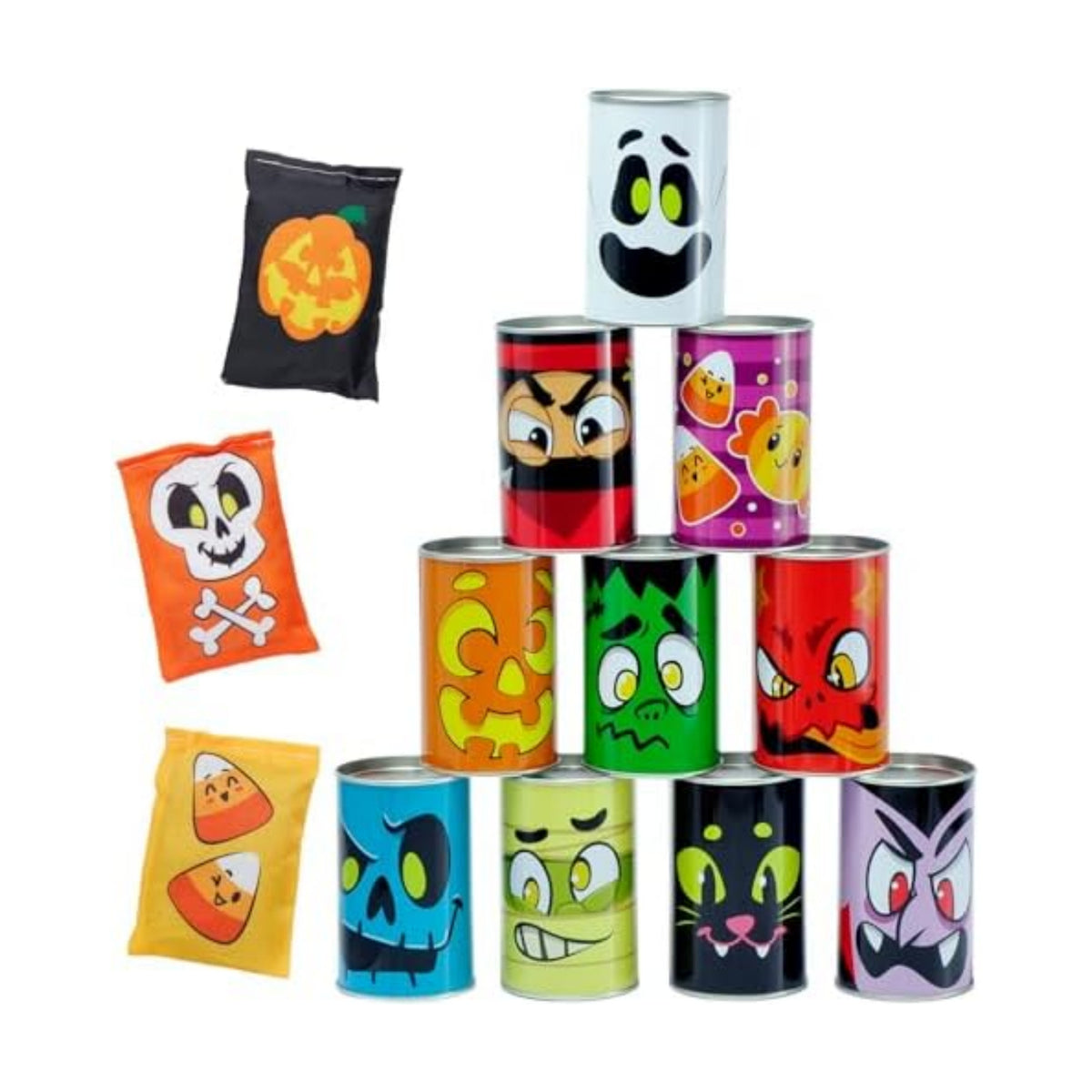 JOYIN 13 Pcs Halloween Carnival Can Bean Bag Toss Games for Kids & Adults Trick or Treat Decoration, Home Decor Party Favors Supplies, Homeschooling Backyard Game