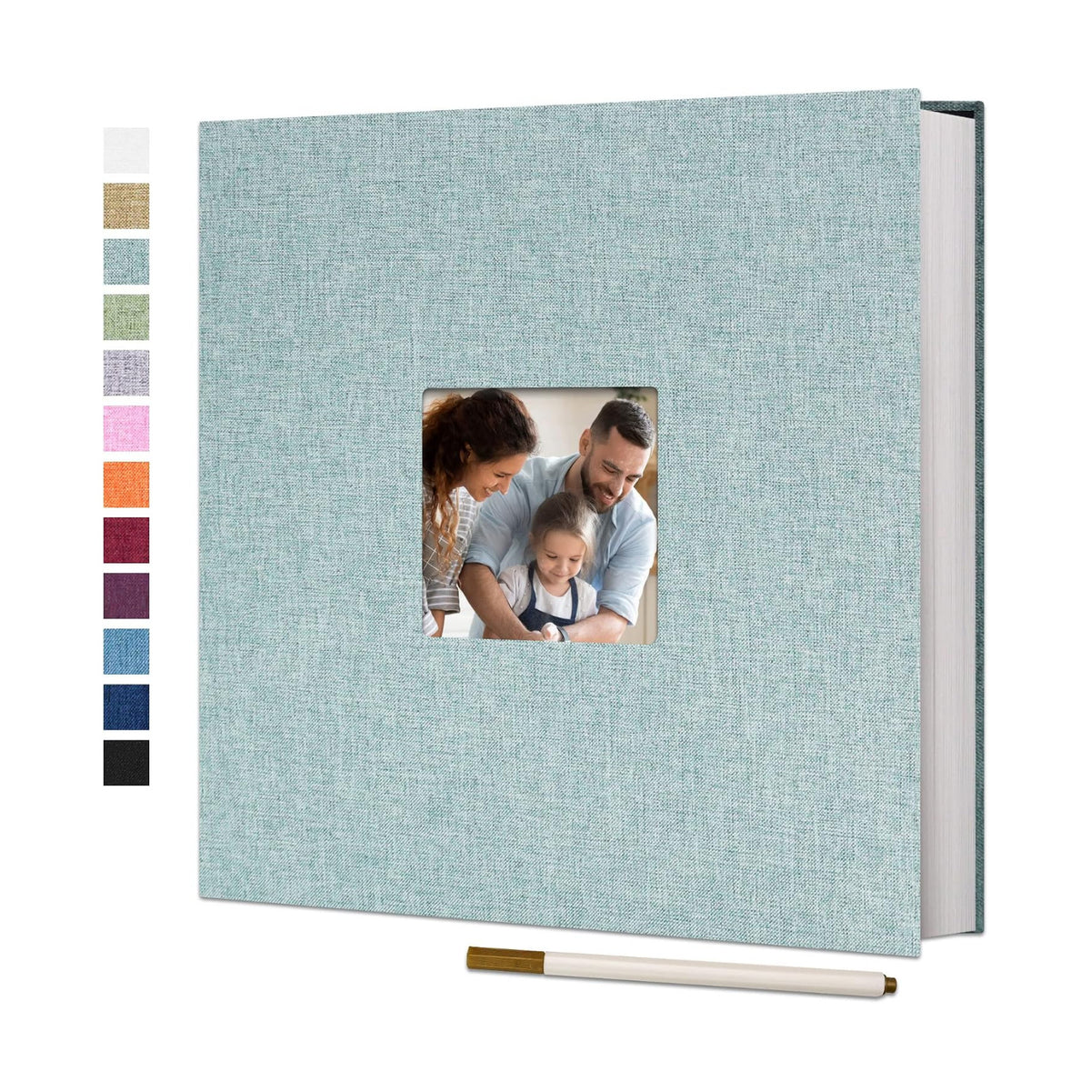 Vienrose Self Adhesive Photo Album with Window 11x10.6 60 Pages Turquoise