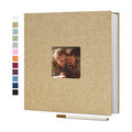 Vienrose Large Self Adhesive Photo Album with Window 13x12.6 60 Pages Khaki