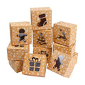 DERAYEE 24Pcs Christmas Cookie Boxes with Window, Holiday Bakery Gift Boxes Small kraft Boxes for Packaging Cupcakes, Candy, Goodies