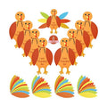 Gejoy 56 Pcs Turkey Craft Kits Thanksgiving Party Decorations Orange