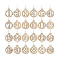 GWHOLE 1-24 Wooden Number with String for Christmas Advent Calendar