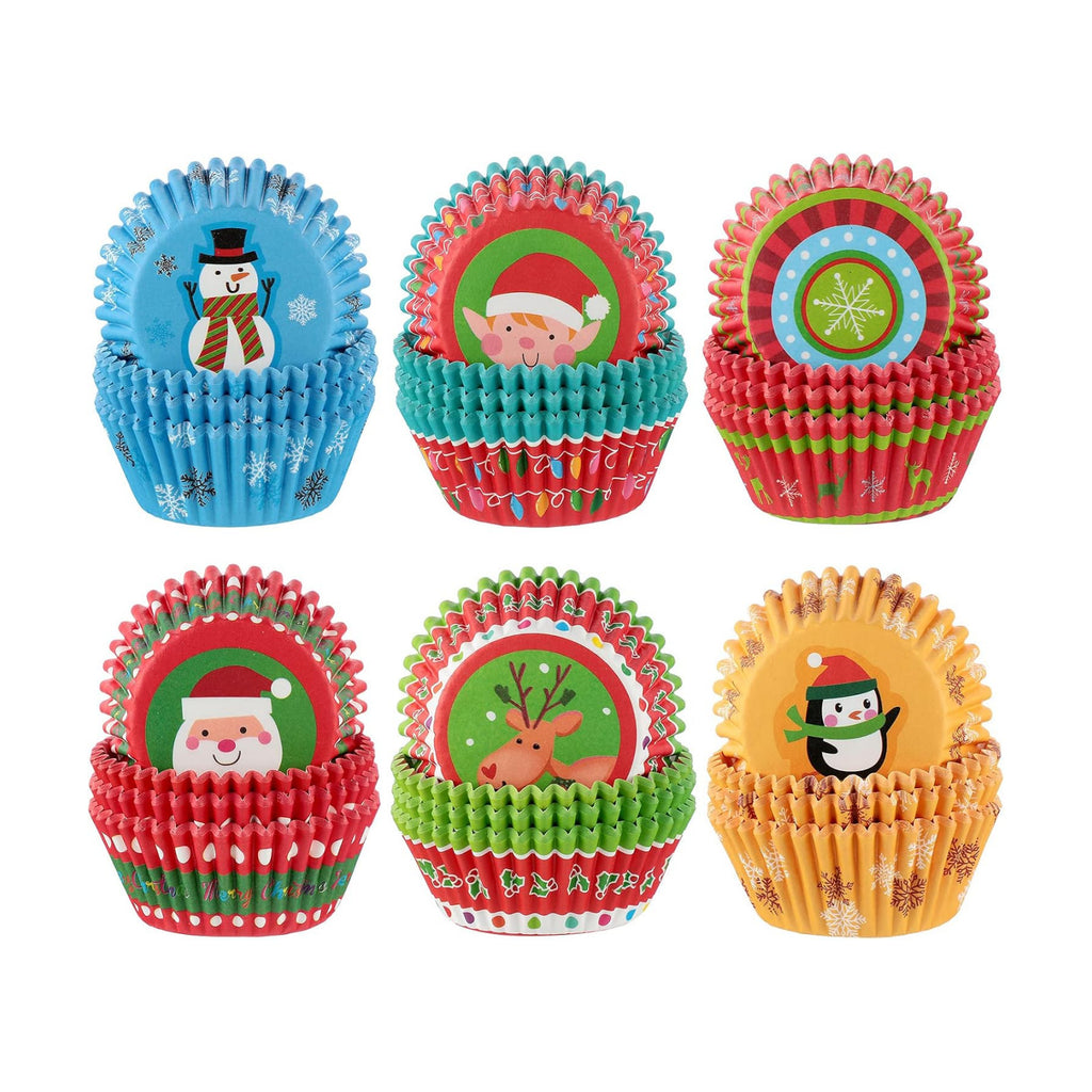 Patelai 600 Pcs Christmas Cupcake Liner Baking Muffin Cup, Funny Style
