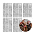 5 Pack Foil Curtain Backdrop Silver Metallic Tinsel Foil Fringe Curtains Photo Booth Props for Birthday Wedding Engagement Baby Shower Bachelorette Christmas Holiday Celebration Party Decorations
