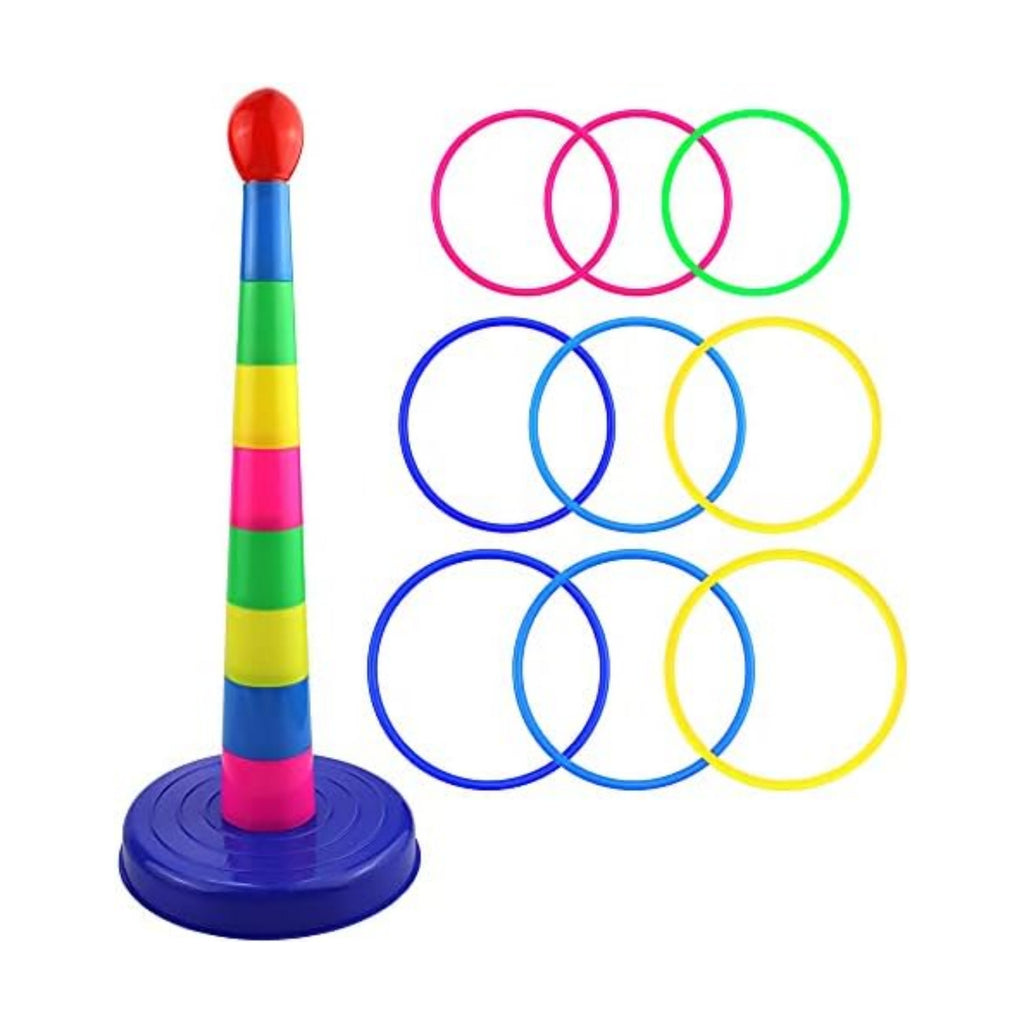 Toss Game Set Soft Plastic Ring Toss for Kids Birthday Indoor Outdoor