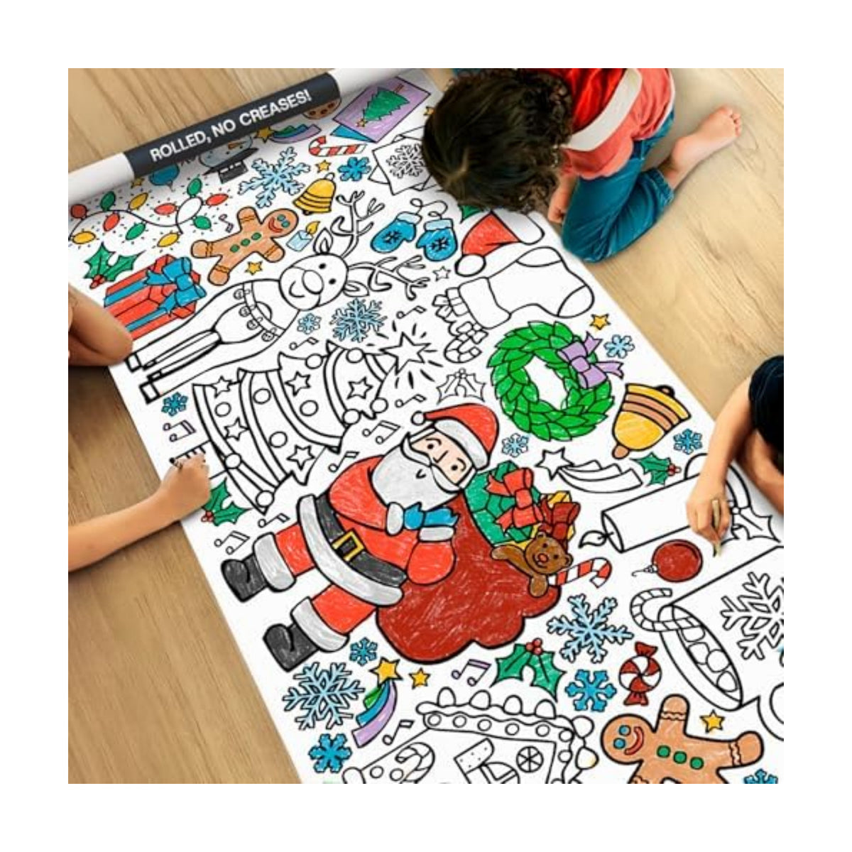 Tiny Expressions Christmas Coloring Tablecloth