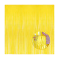 4 Pack Macaron Yellow Foil Fringe Curtain Backdrop, 3.28Ft x 8.2Ft Metallic Tinsel Foil Fringe Streamer Curtains for Photo Booth, Birthday, Wedding, New Year’s, Christmas Decoration Party Supplies