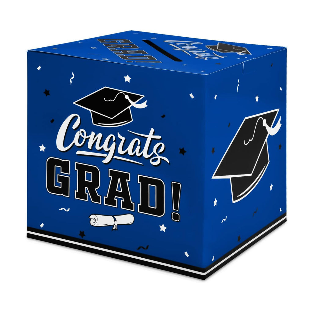 Gatherfun Graduation Decorations 2026 Graduation Box Graduation Card Box for Graduation Gift Graduation Party Favors Decor Party Supplies Blue