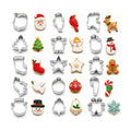 Mini Christmas Cookie Cutters, Metal Holiday Shapes, 15-Piece Set