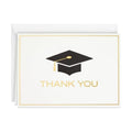 Hallmark Blank Graduation Thank You Cards, 40-Pack (Black and Gold)