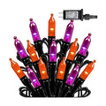 Dazzle Bright 200 LED Halloween Mini String Lights, 65FT Connectable Waterproof Plug in with 8 Modes Lights for Indoor Outdoor Patio Garden Party Decorations (Purple & Orange)