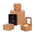 qiqee Bakery Box with Window 4*4*2.5inch/100Packs Brown Macaron Boxes Small Donut Pastry Boxes for Party Mini Cookie Boxes(5 Diferent Gift Include)