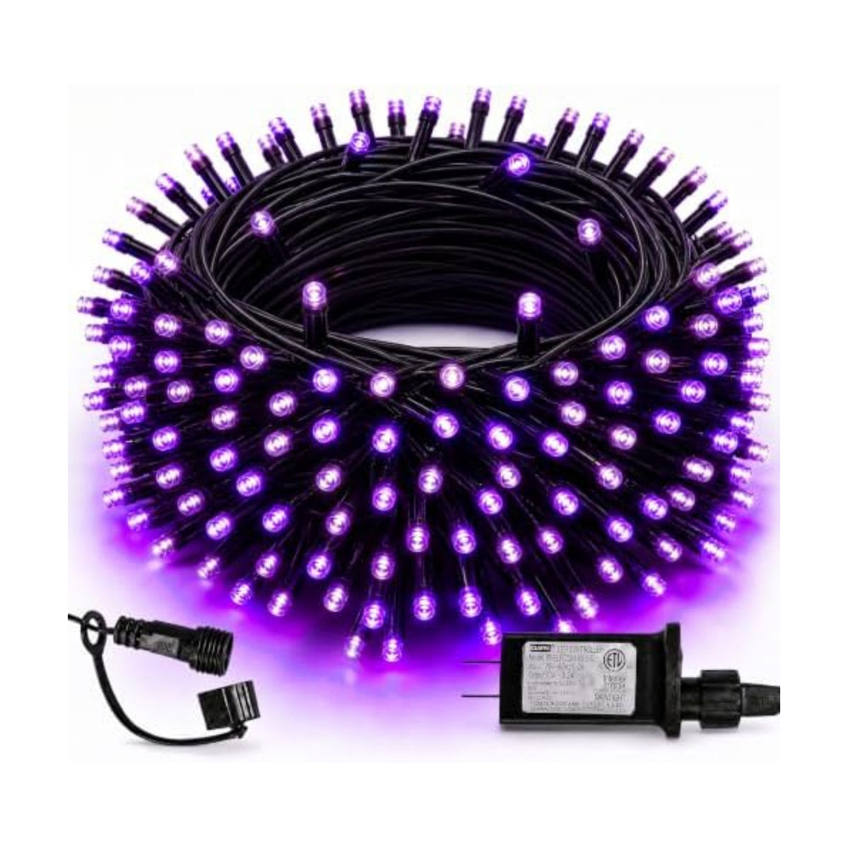 TW SHINE Halloween Lights, 200 LED 66FT Outdoor Halloween Light Plug in with 8 Modes, Waterproof Christmas Lights Outdoor, Indoor Decorations for Party Yard Haunted House Decor, Purple
