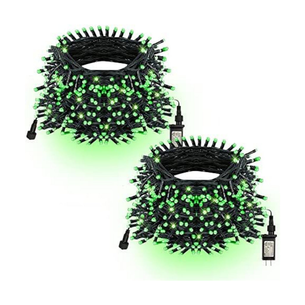 TW SHINE Green Christmas Lights, Total 400 LED 132FT Christmas Lights Plug in with 8 Modes, Waterproof Fairy St. Patrick's Day Light Outdoor, Indoor Christmas Decorations for Party Yard Decorations