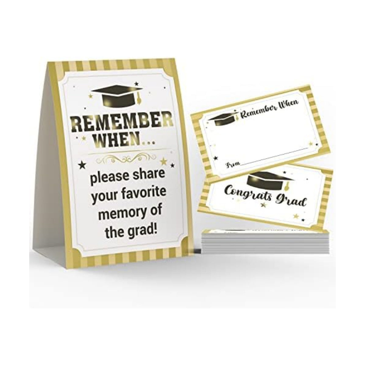 Toctose 2026 Graduation Sign & Graduate Memory Card (1+25 pk), Remember When... Please Share Your Favorite Memory of the Grad, Graduation Party, Sorority Event Decoration Supplies(JYC17)