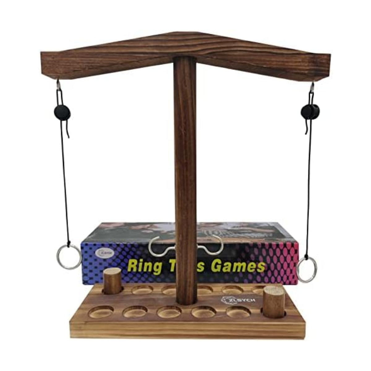 Board Games for Indoor/Outdoor Family & Party Fun - Ring Toss Game Set with Easy Assembly, Perfect for Halloween Games, Thanksgiving, Christmas Parties & White Elephant Exchanges - Portable Design