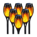 IkeeRuic Solar Torch Light with Flickering Flame for Halloween Decorations