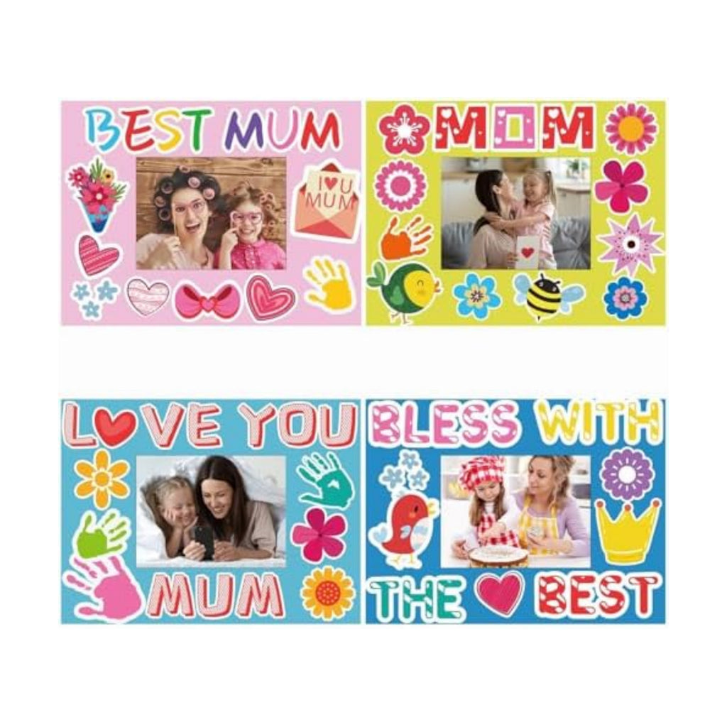 chiazllta 30 Packs Mother's Day Picture Frame Craft Kits for Mother's Daytime DIY Craft Flower Bee Butterfly Easter Art Favor Home Game Activities Bulletin Board Decoration
