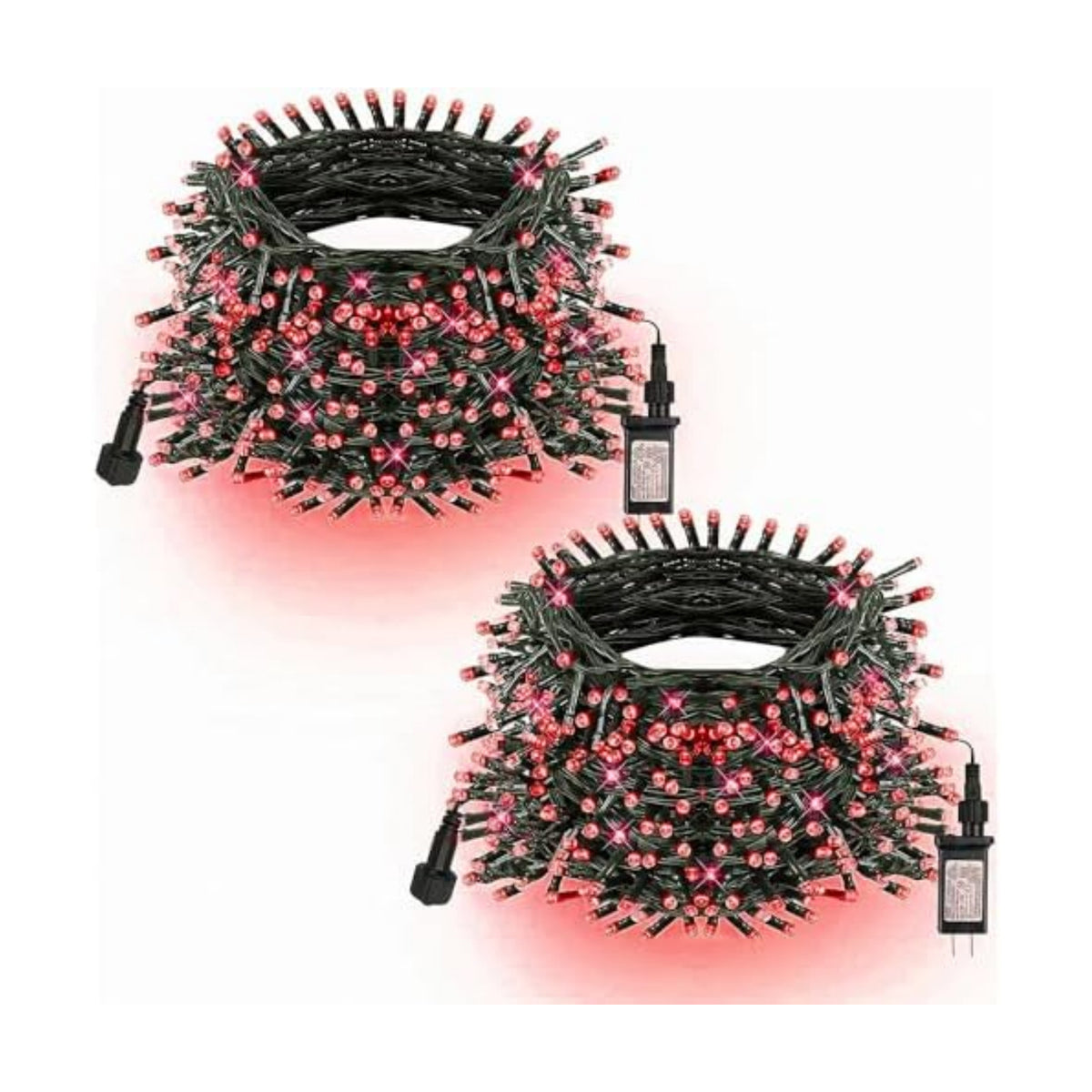 TW SHINE Red Christmas Lights, 400 LED 132FT Outdoor Christmas Lights Plug in with 8 Modes, Waterproof Light Outdoor Green Wire, Indoor Xmas Decorations for Party Yard House Decor