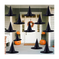 ZeeDix 12 PCS Halloween Witch Hats, Hanging Decor for Yard Porch Ceiling