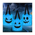Sadnyy 3 Pcs Halloween Trick or Treat Bag Light Up,Blue